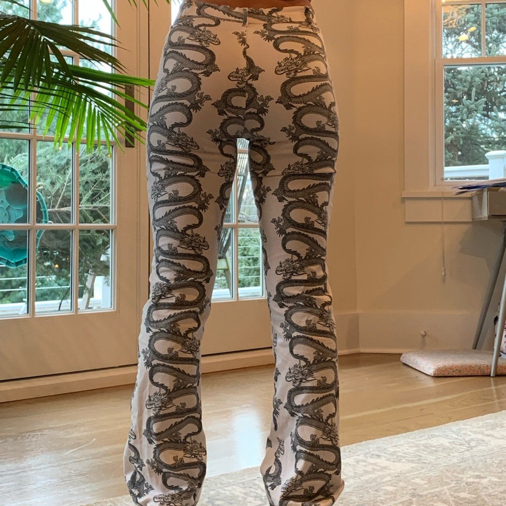 White Dragon Pants - Motel Rocks